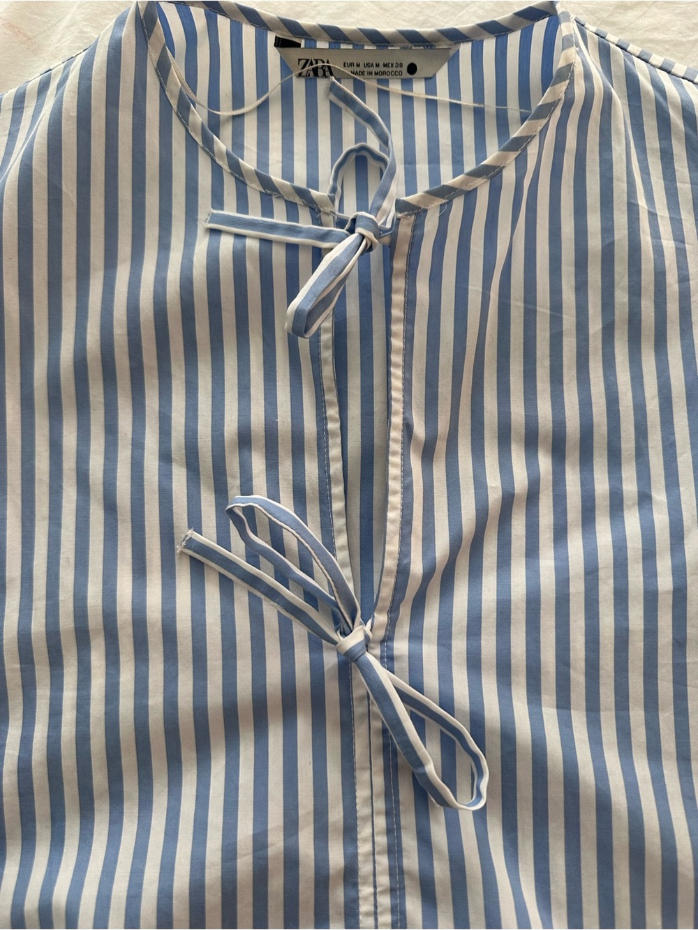 Zara Cotton Tie-Front Blouse - Picture 3 of 8